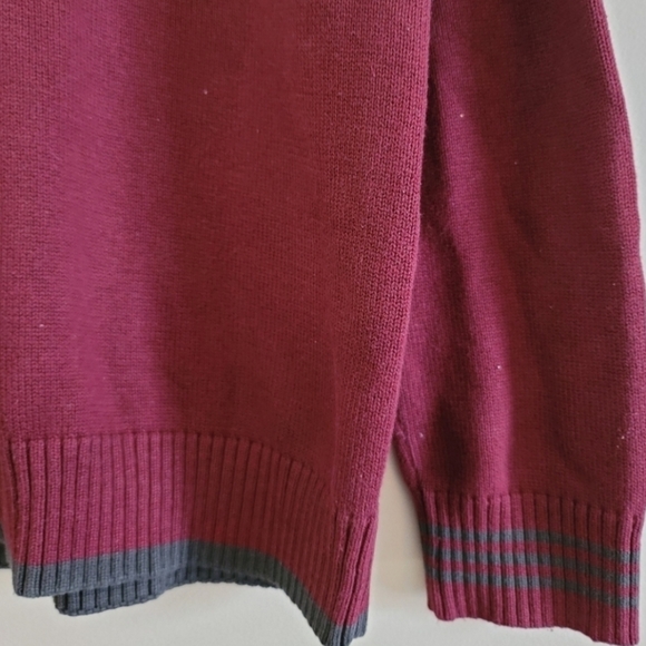 Denver Hayes Pull Over Ribbed Sweater Size Large in Maroon - Picture 3 of 10